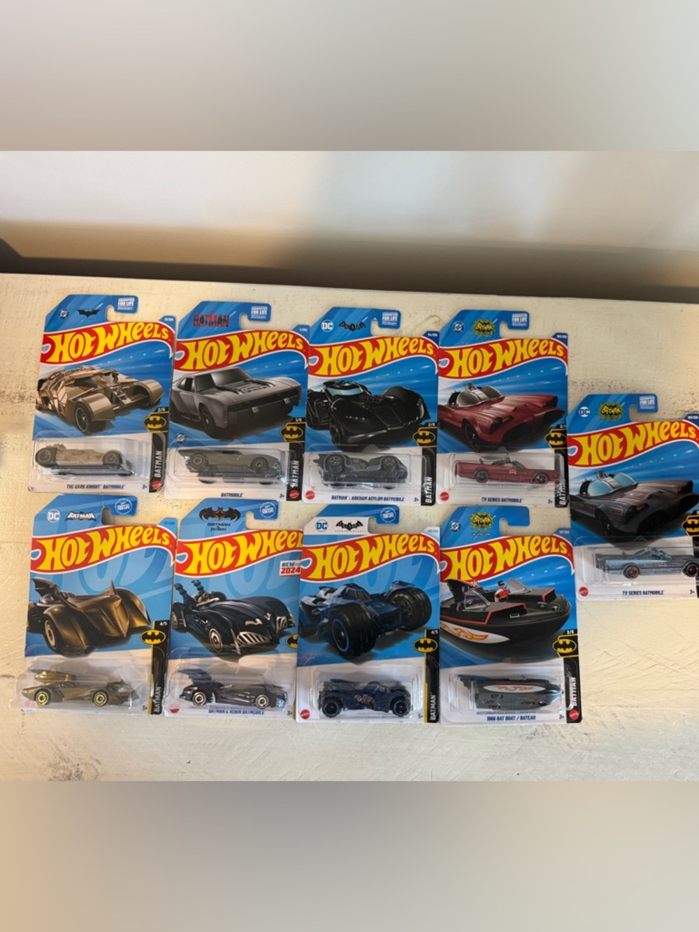 Hot Wheels Batman Batmobile Collector Lot of 9